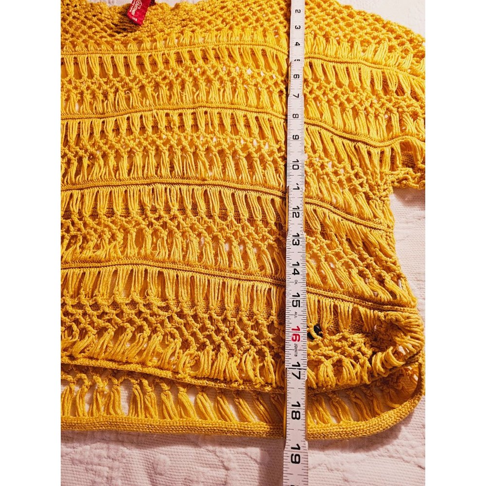 Apple Bottom Crochet top size Large yellow‎ cropped y2k - Picture 6 of 10